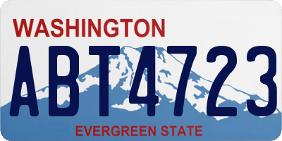WA license plate ABT4723