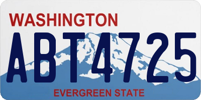 WA license plate ABT4725