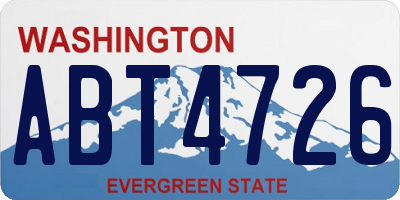 WA license plate ABT4726