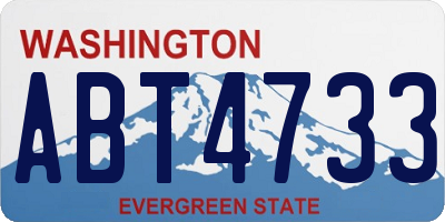 WA license plate ABT4733