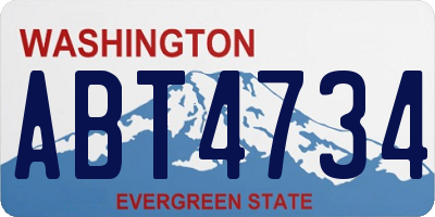 WA license plate ABT4734