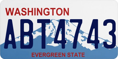 WA license plate ABT4743