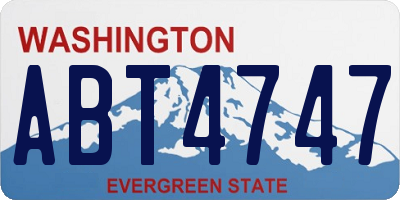 WA license plate ABT4747