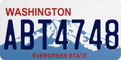 WA license plate ABT4748