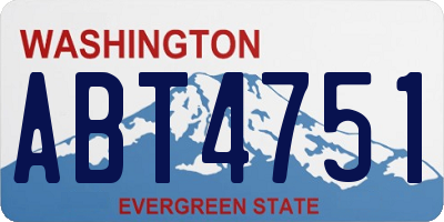 WA license plate ABT4751