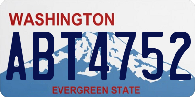 WA license plate ABT4752