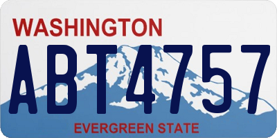 WA license plate ABT4757