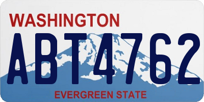 WA license plate ABT4762