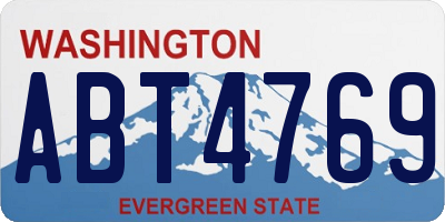 WA license plate ABT4769