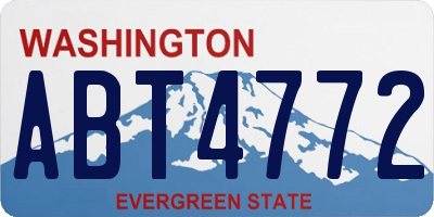 WA license plate ABT4772