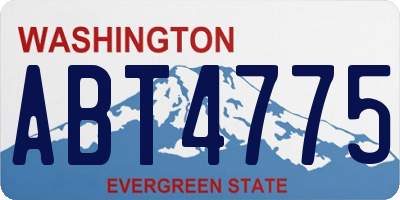 WA license plate ABT4775