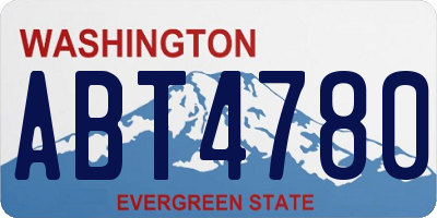 WA license plate ABT4780