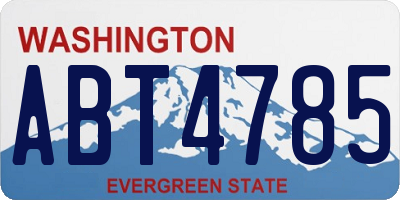 WA license plate ABT4785