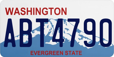 WA license plate ABT4790