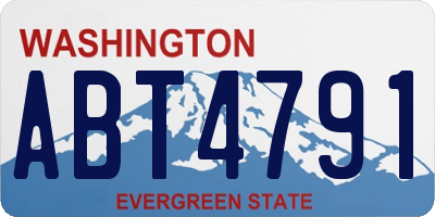 WA license plate ABT4791