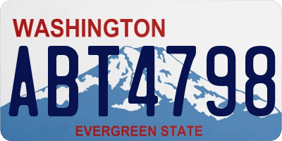 WA license plate ABT4798