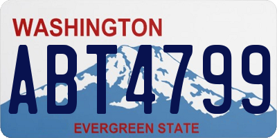 WA license plate ABT4799