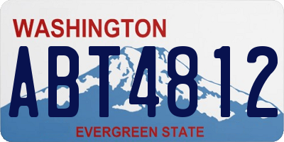 WA license plate ABT4812