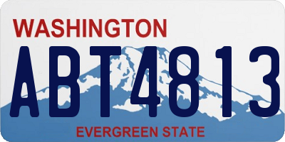WA license plate ABT4813