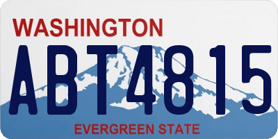 WA license plate ABT4815