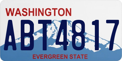WA license plate ABT4817