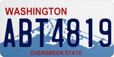 WA license plate ABT4819