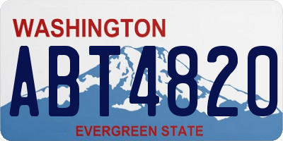 WA license plate ABT4820