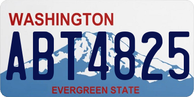 WA license plate ABT4825