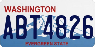 WA license plate ABT4826