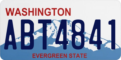WA license plate ABT4841