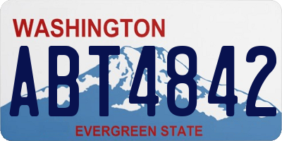 WA license plate ABT4842