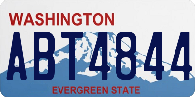 WA license plate ABT4844