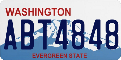 WA license plate ABT4848