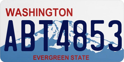 WA license plate ABT4853