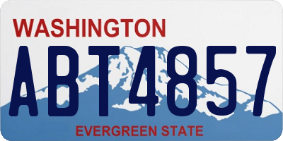 WA license plate ABT4857
