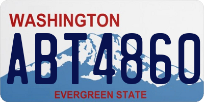 WA license plate ABT4860