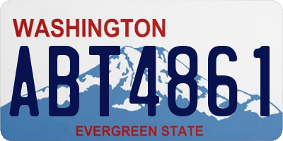 WA license plate ABT4861