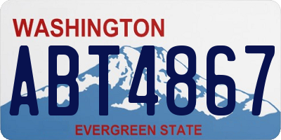 WA license plate ABT4867