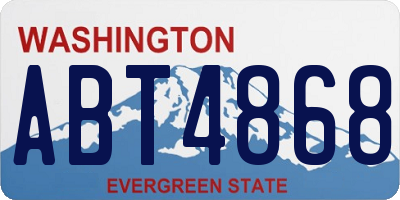 WA license plate ABT4868