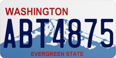 WA license plate ABT4875