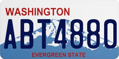 WA license plate ABT4880