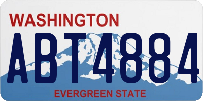 WA license plate ABT4884