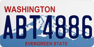 WA license plate ABT4886