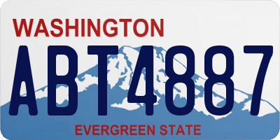 WA license plate ABT4887