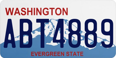 WA license plate ABT4889