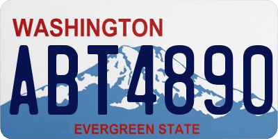 WA license plate ABT4890