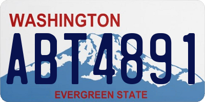 WA license plate ABT4891
