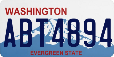 WA license plate ABT4894