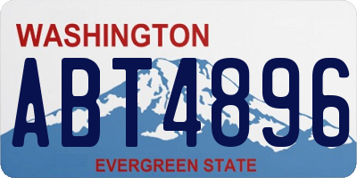 WA license plate ABT4896