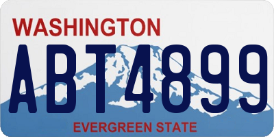 WA license plate ABT4899
